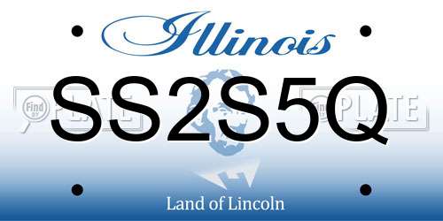 SS2S5Q Illinois License Plate