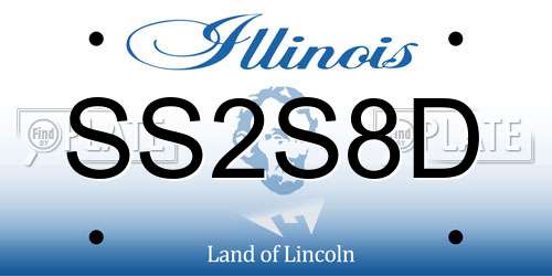 SS2S8D Illinois License Plate