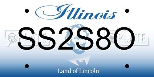 SS2S8O Illinois License Plate