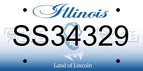 SS34329 Illinois License Plate