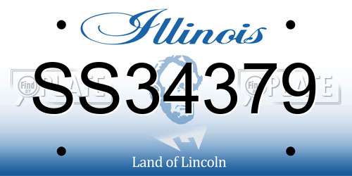 SS34379 Illinois License Plate