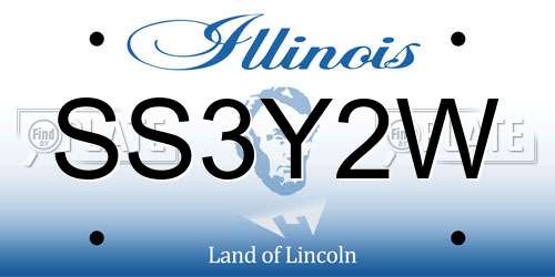 SS3Y2W Illinois License Plate