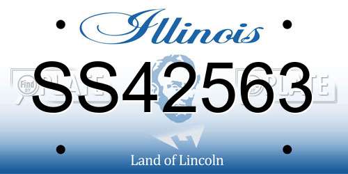 SS42563 Illinois License Plate