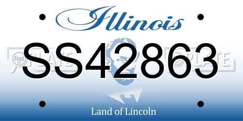 SS42863 Illinois License Plate
