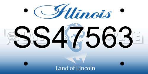 SS47563 Illinois License Plate