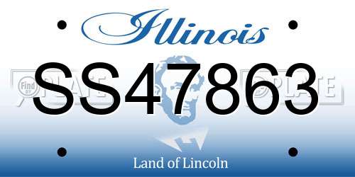SS47863 Illinois License Plate