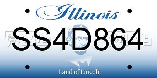 SS4D864 Illinois License Plate