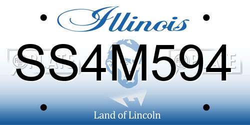 SS4M594 Illinois License Plate