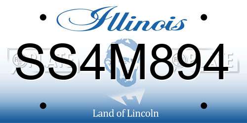 SS4M894 Illinois License Plate