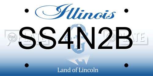 SS4N2B Illinois License Plate