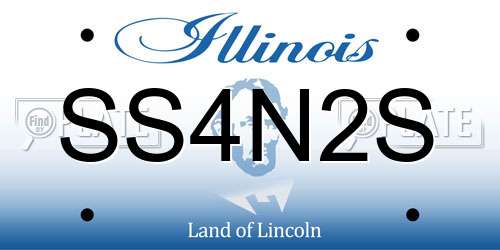 SS4N2S Illinois License Plate
