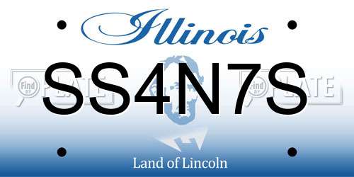 SS4N7S Illinois License Plate