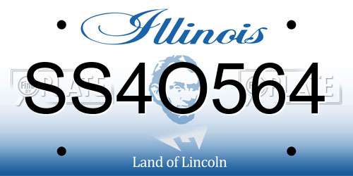 SS4O564 Illinois License Plate