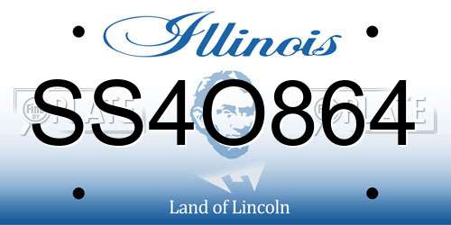 SS4O864 Illinois License Plate