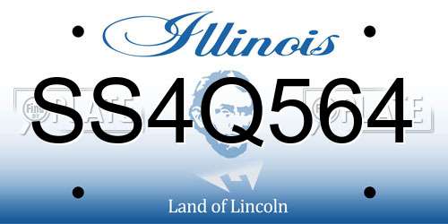 SS4Q564 Illinois License Plate