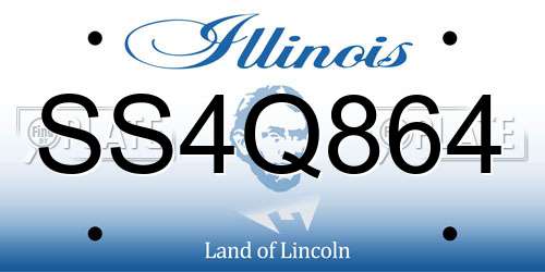SS4Q864 Illinois License Plate