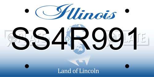 SS4R991 Illinois License Plate