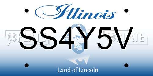 SS4Y5V Illinois License Plate
