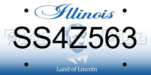 SS4Z563 Illinois License Plate