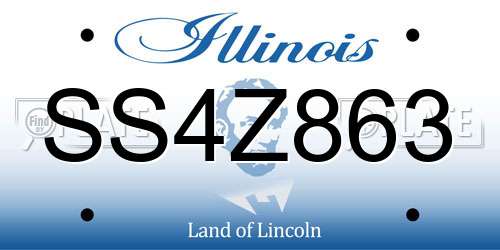SS4Z863 Illinois License Plate