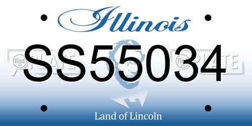 SS55034 Illinois License Plate
