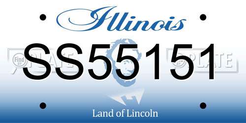 SS55151 Illinois License Plate