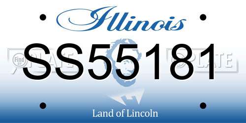 SS55181 Illinois License Plate