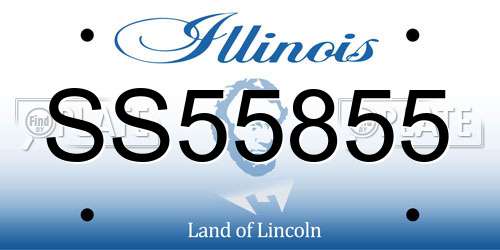 SS55855 Illinois License Plate