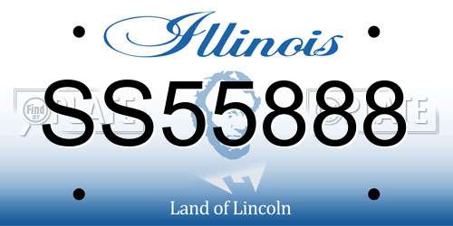 SS55888 Illinois License Plate