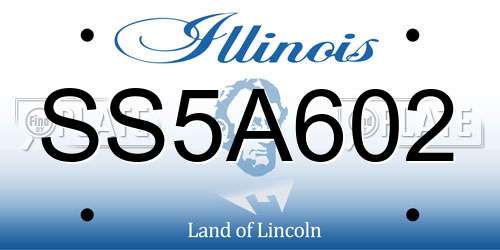 SS5A602 Illinois License Plate