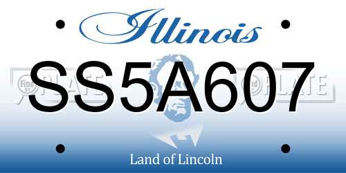 SS5A607 Illinois License Plate