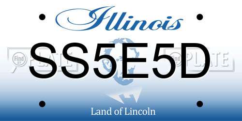 SS5E5D Illinois License Plate