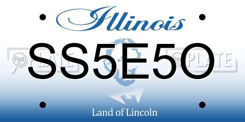 SS5E5O Illinois License Plate