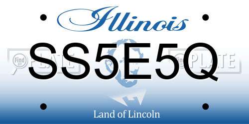 SS5E5Q Illinois License Plate