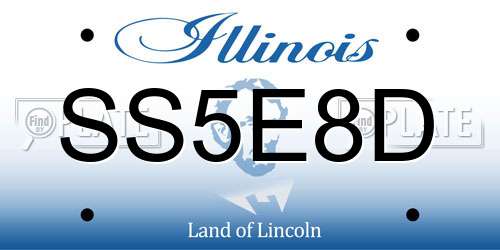 SS5E8D Illinois License Plate