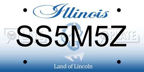 SS5M5Z Illinois License Plate