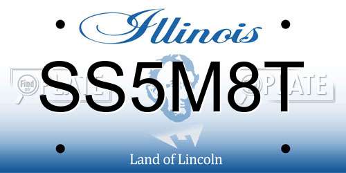 SS5M8T Illinois License Plate