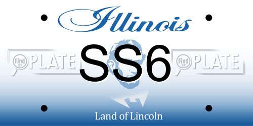 SS6 Illinois License Plate