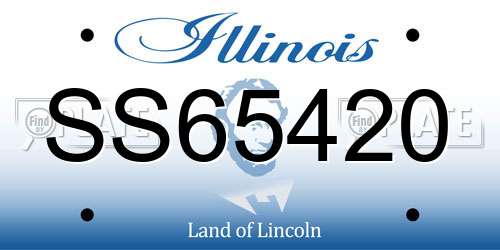 SS65420 Illinois License Plate