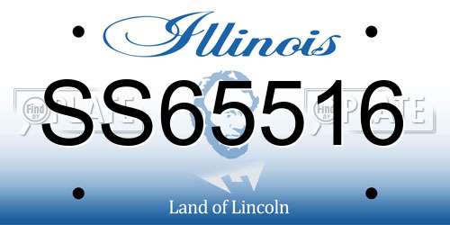 SS65516 Illinois License Plate