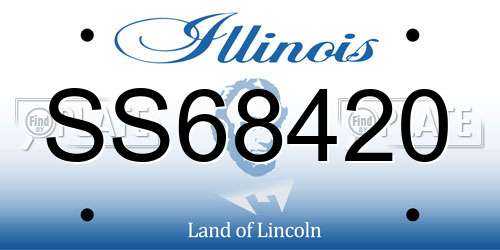 SS68420 Illinois License Plate