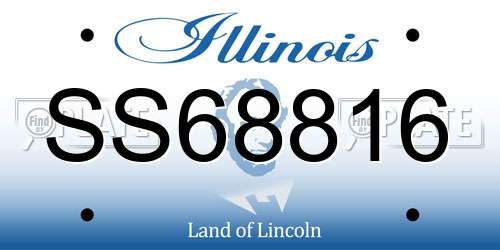 SS68816 Illinois License Plate