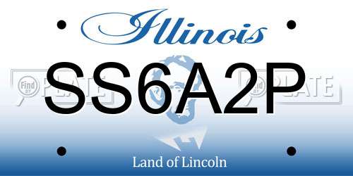 SS6A2P Illinois License Plate