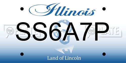 SS6A7P Illinois License Plate