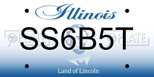 SS6B5T Illinois License Plate