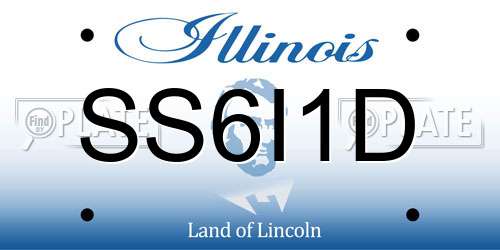 SS6I1D Illinois License Plate