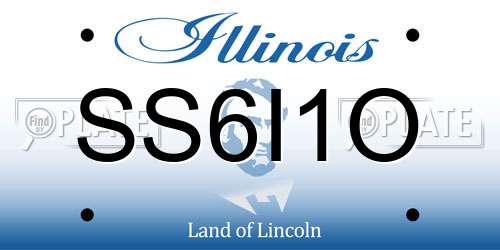 SS6I1O Illinois License Plate