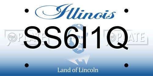 SS6I1Q Illinois License Plate