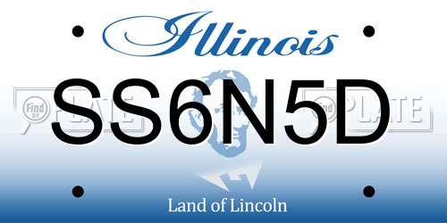 SS6N5D Illinois License Plate