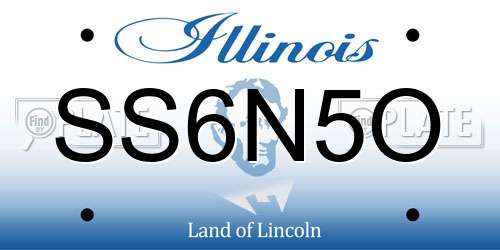 SS6N5O Illinois License Plate